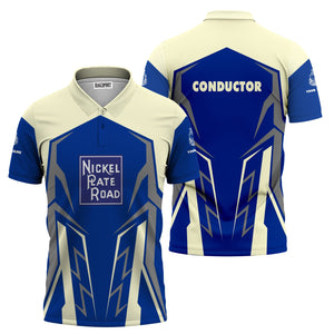 Railspirit Personalized New York, Chicago and St. Louis Railroad Polo Shirt Futuristic Design with Custom Job Nickel Plate Road Train Shirt