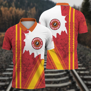Railspirit Personalized Pacific Electric Railroad Polo Shirt All Over Printed Unisex Shirt