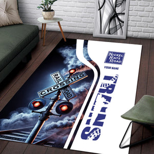 Railspirit Personalized New York, Chicago and St. Louis Railroad Area Rug Railroad Crossing Sign Nickel Plate Road Rug All Over Print