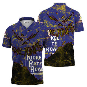 Railspirit Personalized New York, Chicago and St. Louis Railroad Polo Shirt Torn Graphic Style Nickel Plate Road Train Shirt For Rail Junkie