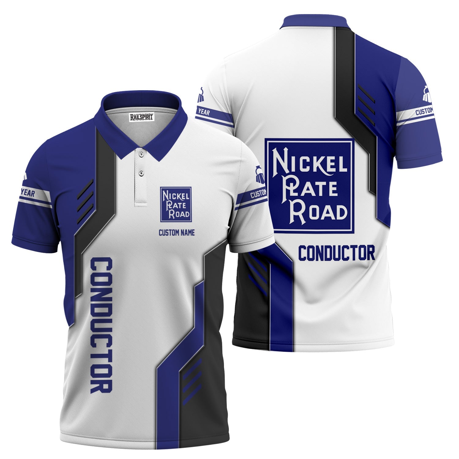 Railspirit Personalized New York, Chicago and St. Louis Railroad Polo Shirt Unique Railway Style with Custom Job Nickel Plate Road Train Shirt