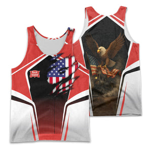 Railspirit Personalized Chicago, Rock Island and Pacific Railroad Men Tank Top American Eagle Vintage Train Rock Island Railroad Shirt