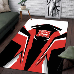 Railspirit Personalized Chicago, Rock Island and Pacific Railroad Area Rug Rock Island Railroad Strong Line Style  Train Area Rug Gift Idea For Train Lover