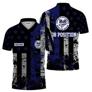 Railspirit Personalized B&O Great States Railroad Polo Shirt Artistic Paint American Flag Style Train Shirt