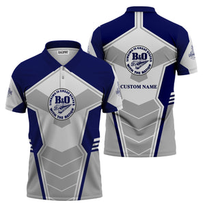 Railspirit Personalized B&O Great States Railroad Polo Shirt Engine-Inspired Style Train Shirt for Railroad Fanatic