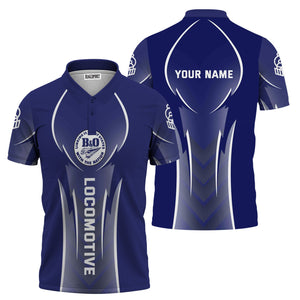 Railspirit Personalized B&O Great States Railroad Polo Shirt Striking Line Style Train Shirt For Locomotive Lovers