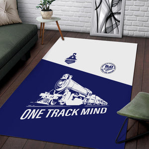 Railspirit Personalized B&O Great States Railroad Area Rug One Track Mind Train Rug Gift Idea For Train Lover