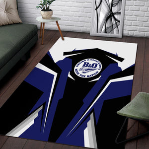 Railspirit Personalized B&O Great States Railroad Area Rug Strong Line Style Train Area Rug Gift Idea For Train Lover