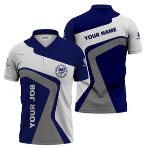 Railspirit Personalized B&O Great States Railroad Polo Shirt Unique Design with Custom Job Position Train Shirt