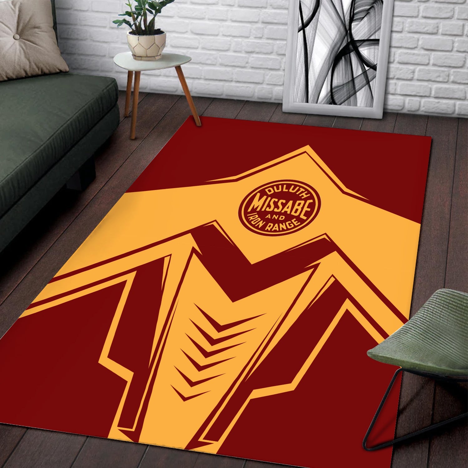 Railspirit Duluth, Missabe, & Iron Range Railroad Area Rug Railway Trainspotter Style Rug Gift Idea For Foamers