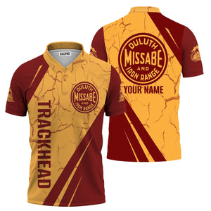 Railspirit Personalized Duluth, Missabe, & Iron Range Railroad Polo Shirt Crackle Texture Style Train Shirt For Trackhead