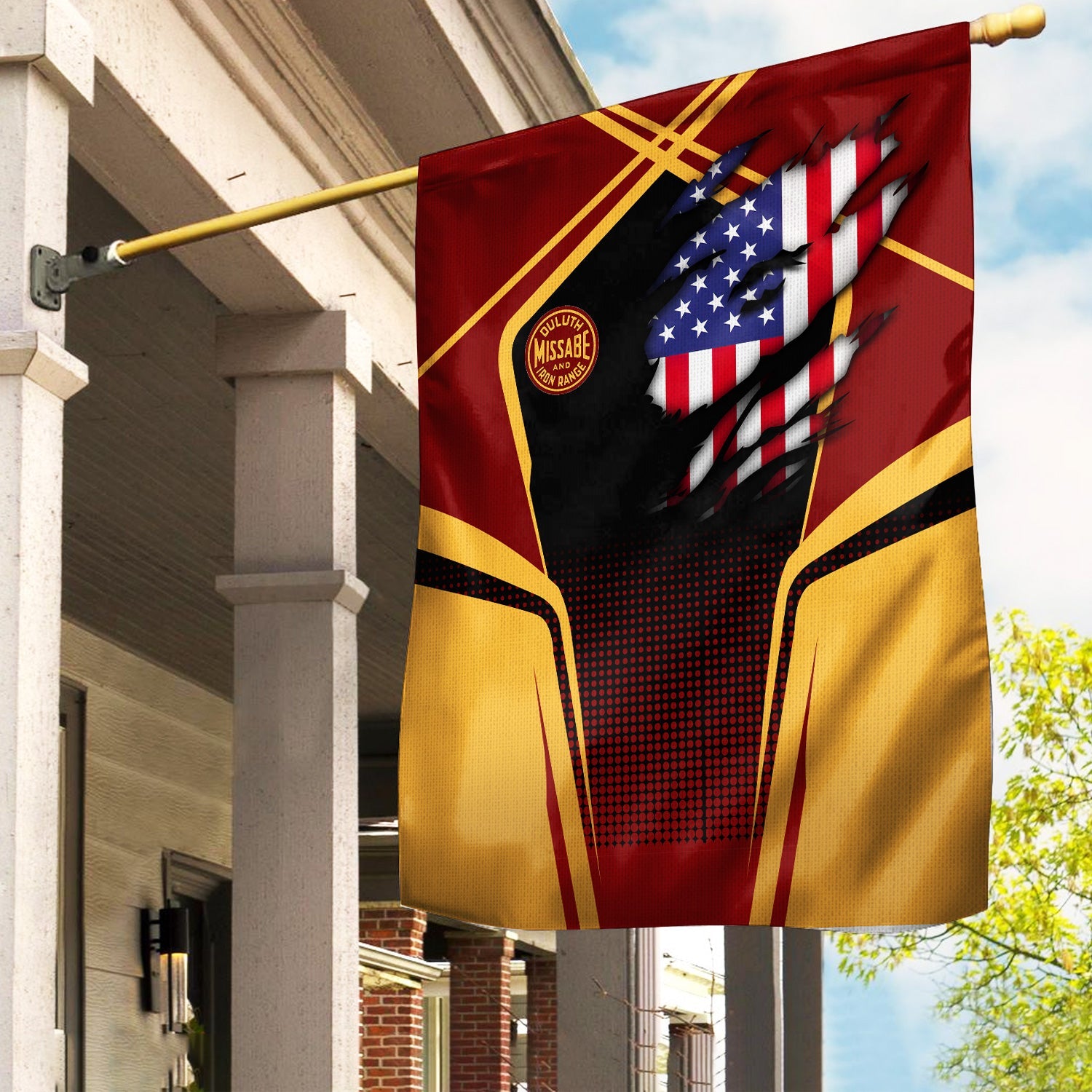 Railspirit Personalized Duluth, Missabe, & Iron Range Railroad Garden Flag American Vintage All Over Printed Flag