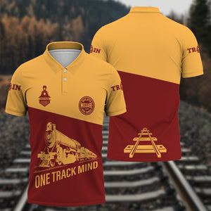 Railspirit Personalized Duluth, Missabe, & Iron Range Railroad Polo Shirt One Track Mind Unisex Train Shirt Gift Idea For Train Lover