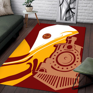 Railspirit Duluth, Missabe, & Iron Range Railroad Area Rug Flame-Inspired Style Rug Gift Idea For Train Lovers
