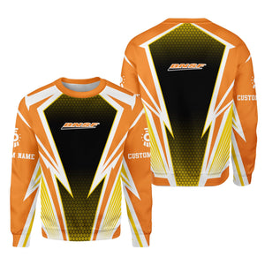 Railspirit Personalized BNSF Railway Sweatshirt Lightning Graphic Style Shirt Gift Idea For Train Lover