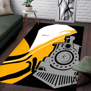 Railspirit BNSF Railway Area Rug Flame-Inspired Style Rug Gift Idea For Train Lovers