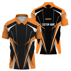 Railspirit Personalized BNSF Railway Polo Shirt Lightning-Edge Design Train Shirt For Railroad Lovers