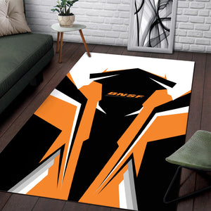 Railspirit Personalized BNSF Railway Area Rug Strong Line Style  Train Area Rug Gift Idea For Train Lover