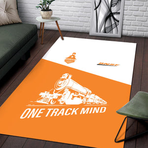 Railspirit Personalized BNSF Railway Area Rug One Track Mind Train Rug Gift Idea For Train Lover