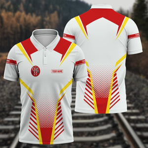 Railspirit Personalized The Chief Santa Fe Railroad Polo Shirt Unisex Train Shirt All Over Print