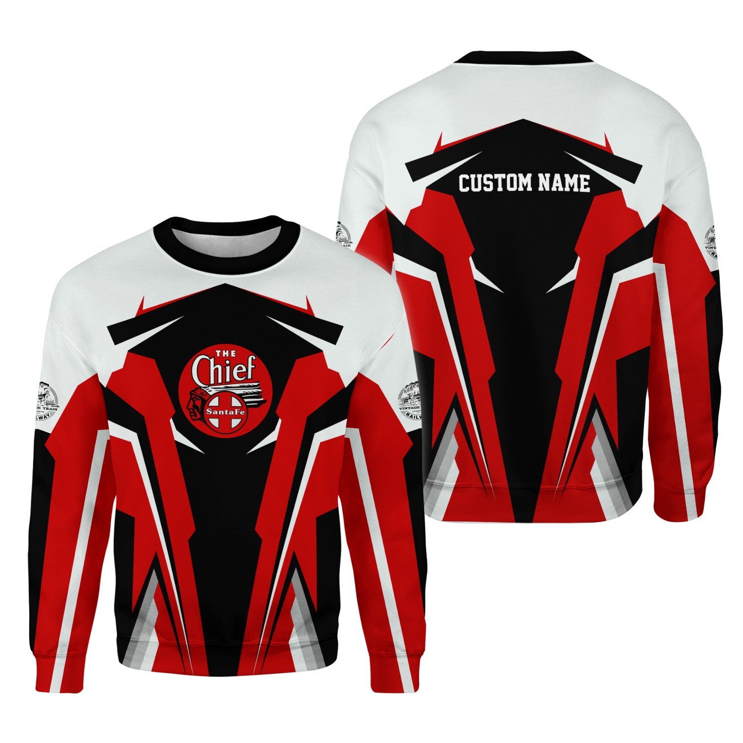 Railspirit Personalized The Chief Santa Fe Railroad Sweatshirt Strong Line Style Train Unisex Shirt All Over Print