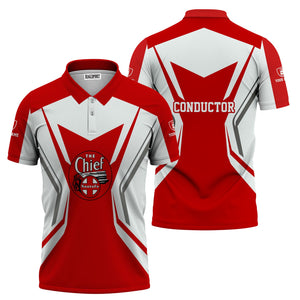 Railspirit Personalized The Chief Santa Fe Railroad Polo Shirt Unique Style with Custom Job Train Shirt