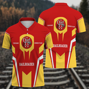 Railspirit Personalized The Chief Santa Fe Railroad Polo Shirt Custom Year Railroader Shirt Gift Idea For Train Lover