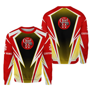 Railspirit Personalized The Chief Santa Fe Railroad Sweatshirt Lightning Graphic Style Shirt Gift Idea For Train Lover