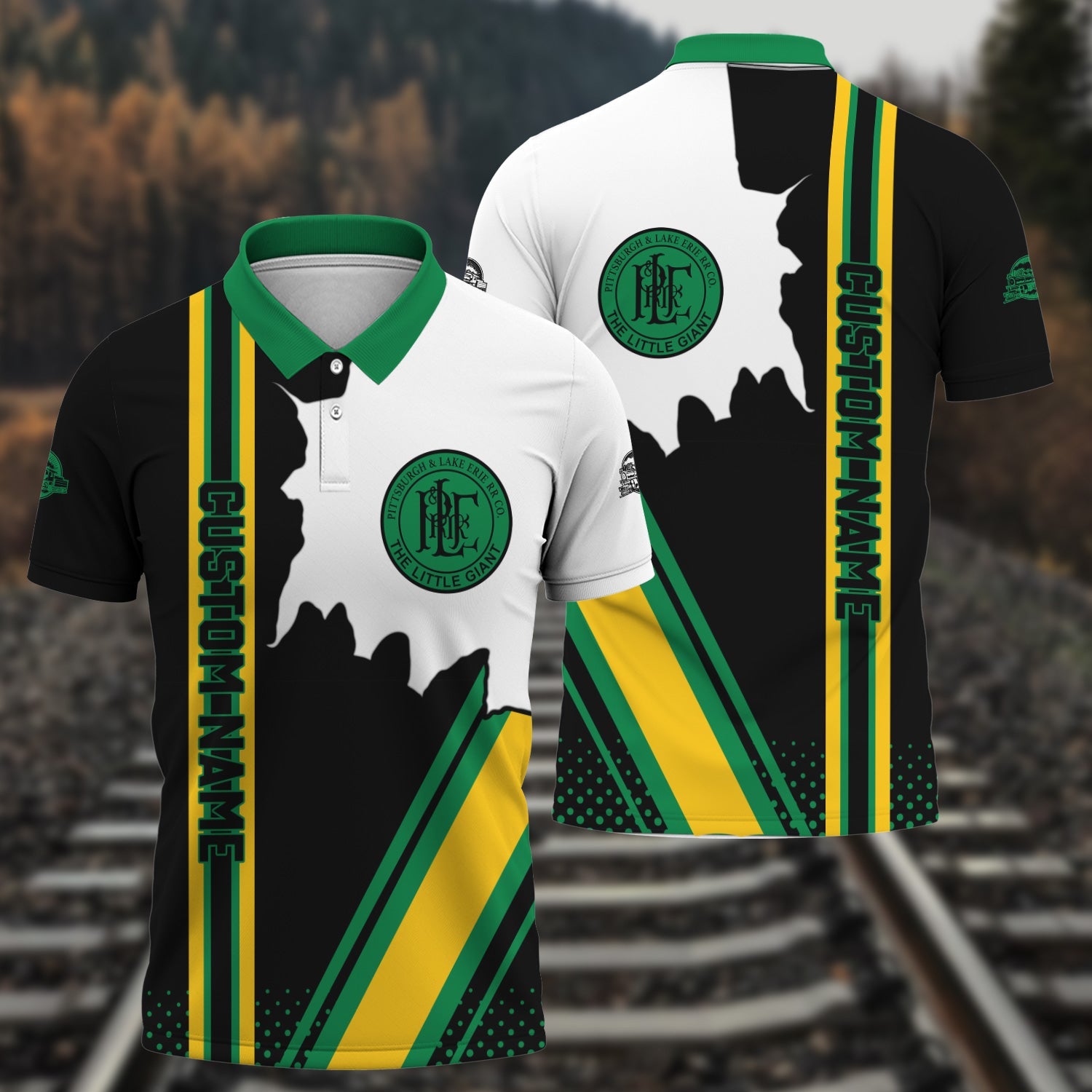 Railspirit Personalized Pittsburgh And Lake Erie Railroad Polo Shirt All Over Printed Unisex Shirt