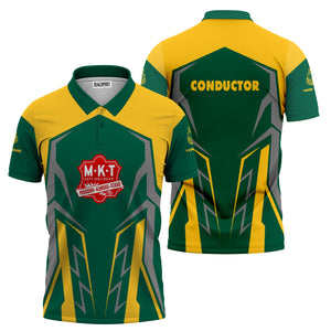 Railspirit Personalized Katy Railroad Polo Shirt Futuristic Design with Custom Job Train Shirt