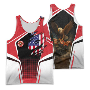 Railspirit Personalized Pacific Electric Railroad Men Tank Top American Eagle Vintage Train Shirt