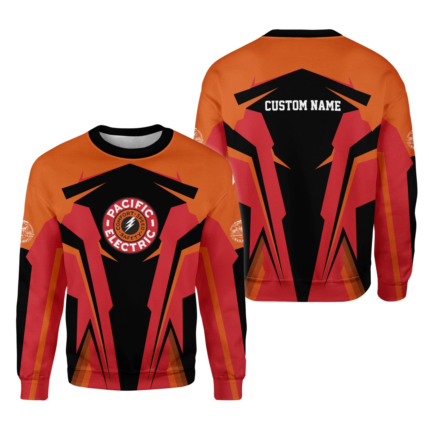 Railspirit Personalized Pacific Electric Railroad Sweatshirt Strong Line Style Train Unisex Shirt All Over Print