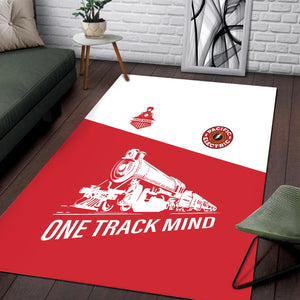 Railspirit Personalized Pacific Electric Railroad Area Rug One Track Mind Train Rug Gift Idea For Train Lover