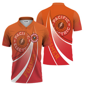 Railspirit Personalized Pacific Electric Railroad Polo Shirt Railway-Themed Style Shirt Gift Idea For Trainspotter