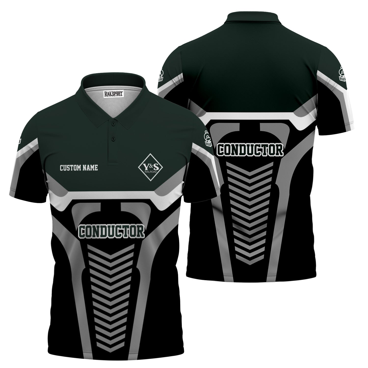 Railspirit Personalized Youngstown & Southern Railroad Polo Shirt Track-Inspired with Custom Job Position Train Shirt