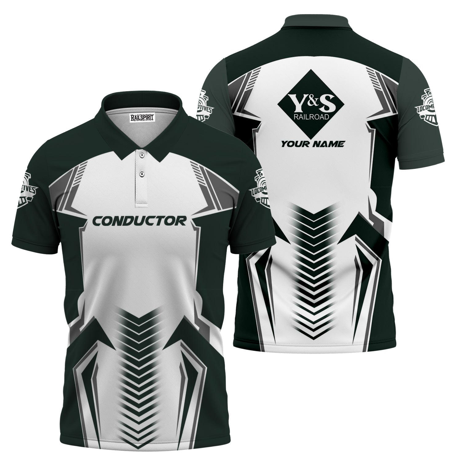 Railspirit Personalized Youngstown & Southern Railroad Polo Shirt Standout Style with Custom Position Train Shirt