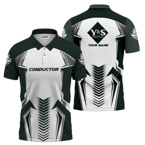 Railspirit Personalized Youngstown & Southern Railroad Polo Shirt Standout Style with Custom Position Train Shirt