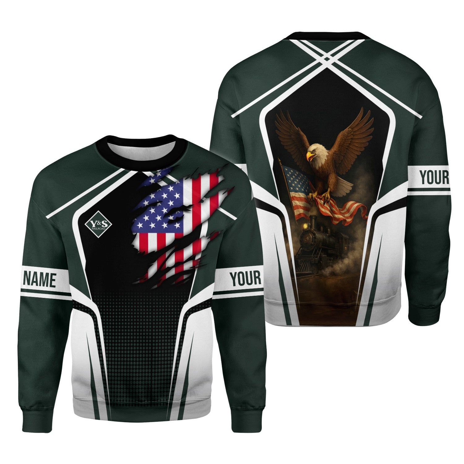 Railspirit Personalized Youngstown & Southern Railroad Sweatshirt American Eagle Vintage Train Shirt