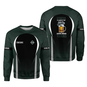 Railspirit Personalized Youngstown & Southern Railroad Sweatshirt Stress Is Caused By Not Having Enough Trains Shirt All Over Print Shirt