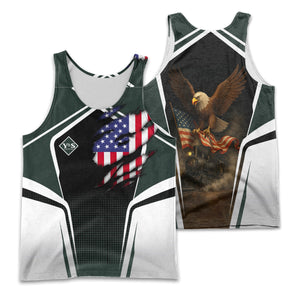 Railspirit Personalized Youngstown & Southern Railroad Men Tank Top American Eagle Vintage Train Shirt