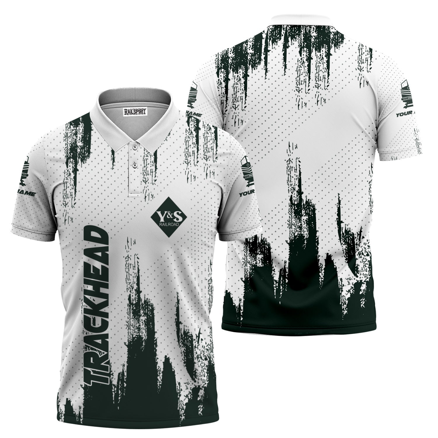 Railspirit Personalized Youngstown & Southern Railroad Polo Shirt Paint Impact Design Train Shirt for Trackhead