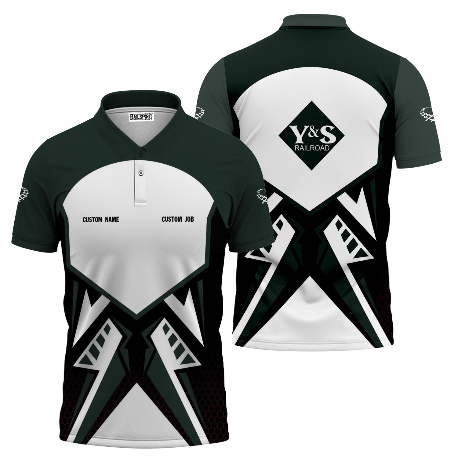 Railspirit Personalized Youngstown & Southern Railroad Polo Shirt Vibriant Style with Custom Position Train Shirt