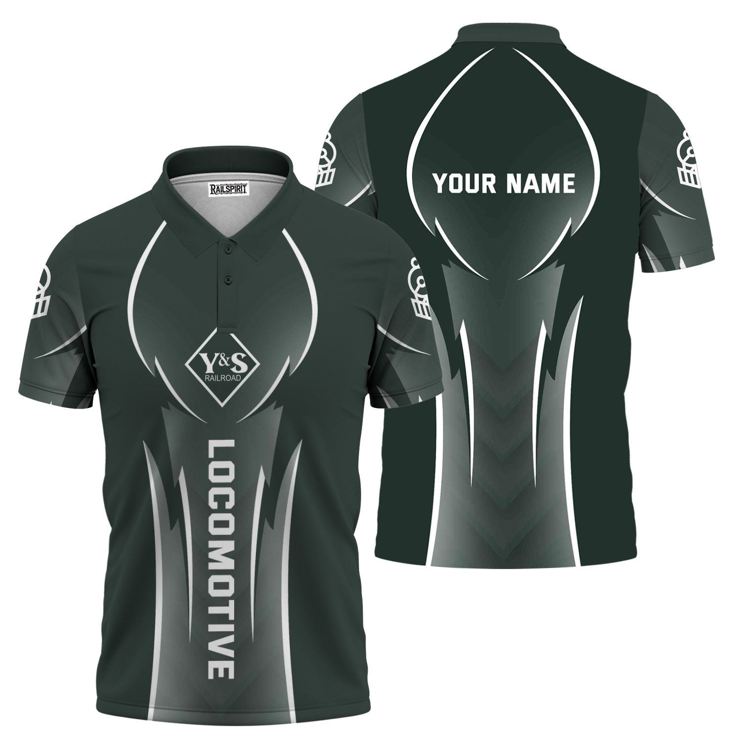 Railspirit Personalized Youngstown & Southern Railroad Polo Shirt Striking Line Style Train Shirt For Locomotive Lovers