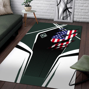 Railspirit Personalized Youngstown & Southern Railroad Area Rug American Eagle Vintage Train Rug