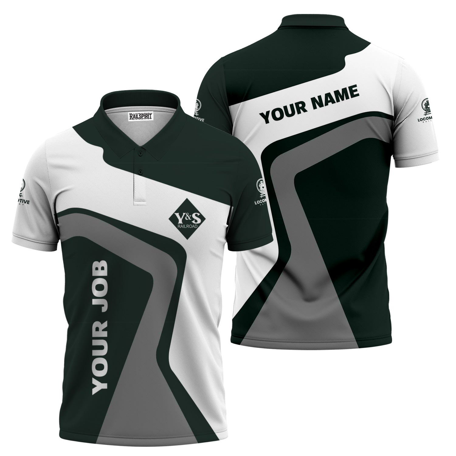 Railspirit Personalized Youngstown & Southern Railroad Polo Shirt Unique Design with Custom Job Position Train Shirt