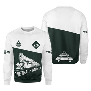 Railspirit Personalized Youngstown & Southern Railroad Sweatshirt One Track Mind Train Sweater Gift Idea For Train Lover