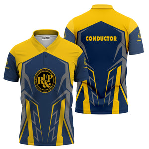 Railspirit Personalized Richmond, Fredericksburg And Potomac Railroad Polo Shirt Futuristic Design with Custom Job Train Shirt