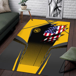 Railspirit Personalized Richmond, Fredericksburg And Potomac Railroad Area Rug American Eagle Vintage Train Rug