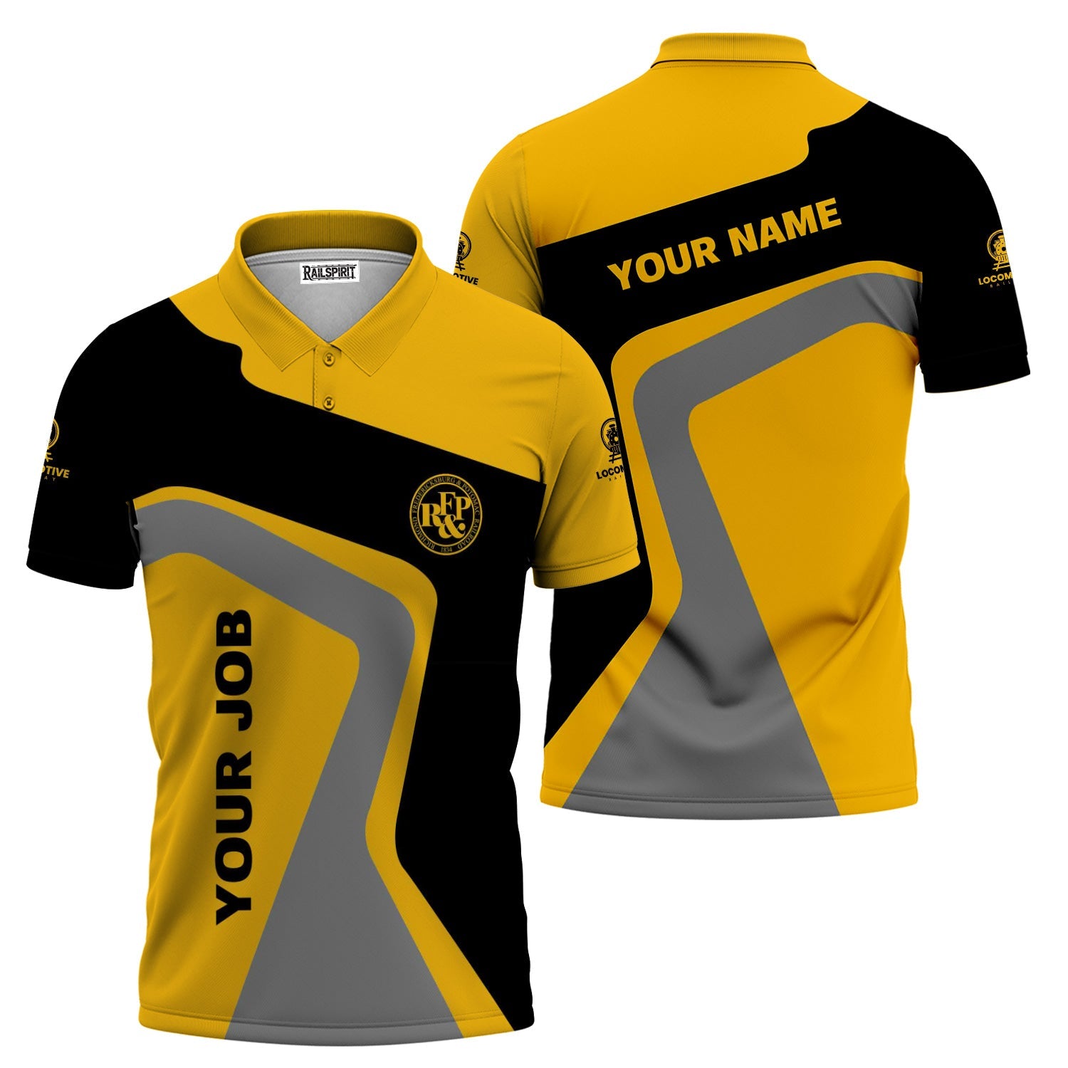 Railspirit Personalized Richmond, Fredericksburg And Potomac Railroad Polo Shirt Unique Design with Custom Job Position Train Shirt