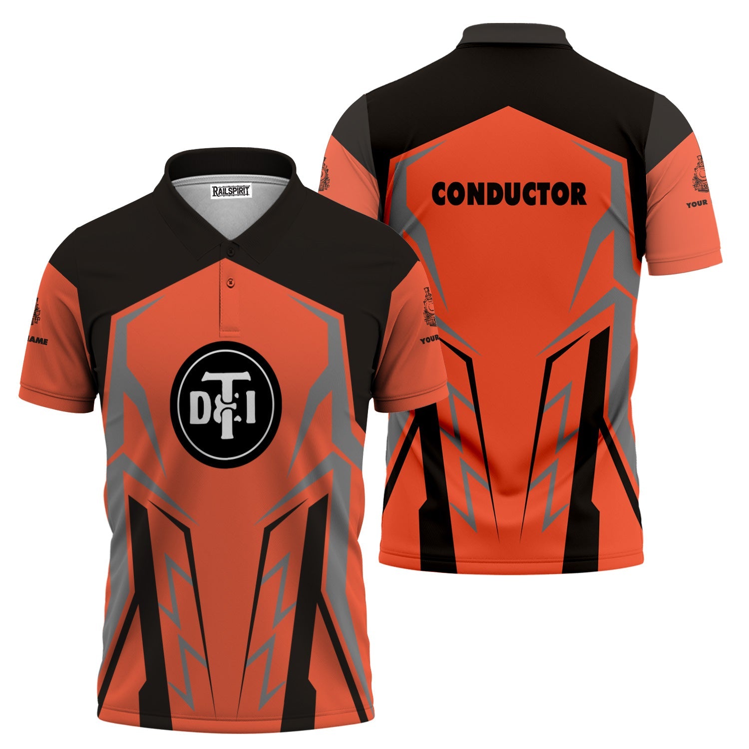 Railspirit Personalized Detroit Toledo And Ironton Railroad Polo Shirt Futuristic Design with Custom Job Train Shirt